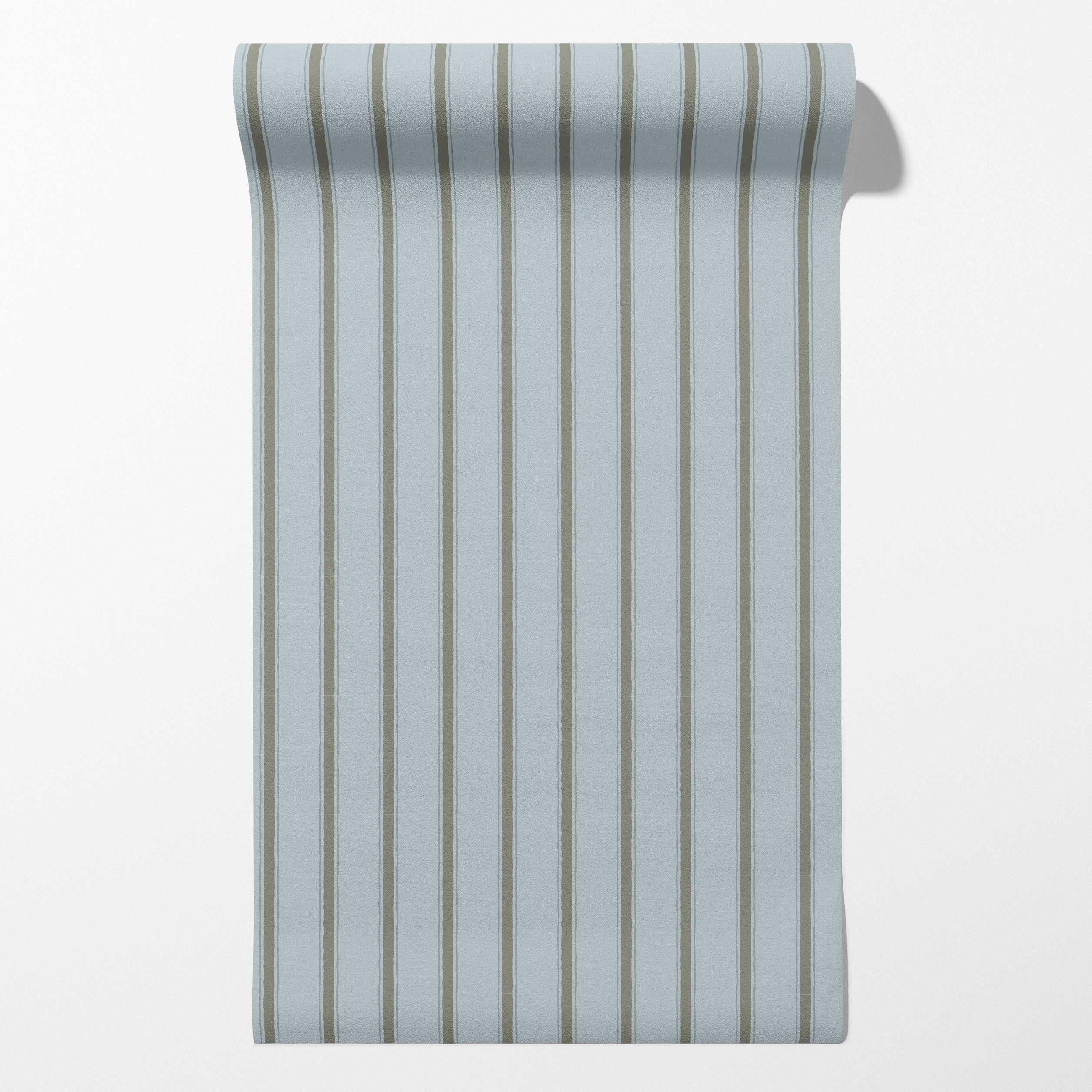 Moulding Line Wallpaper in Stone Blue