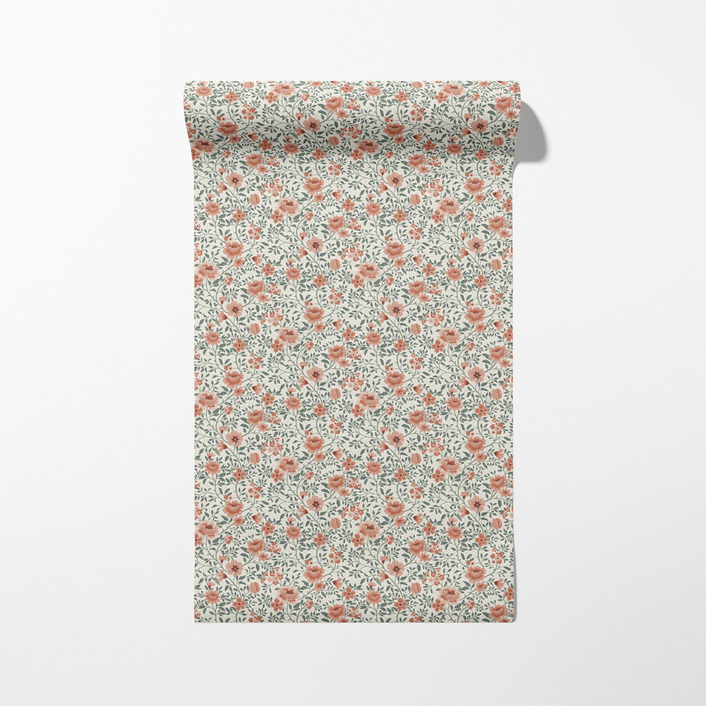 Annabelle Wallpaper in Clay Garden