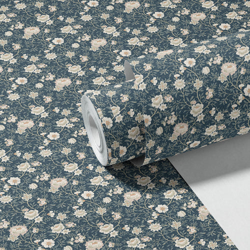 Annabelle Wallpaper in Dusty Slate