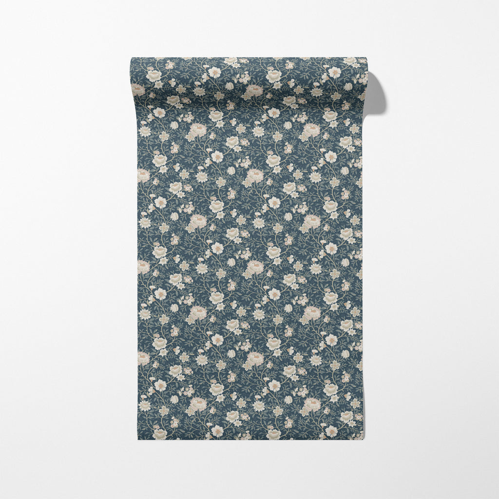 Annabelle Wallpaper in Dusty Slate