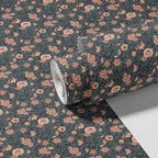 Annabelle Wallpaper in Terracotta Night