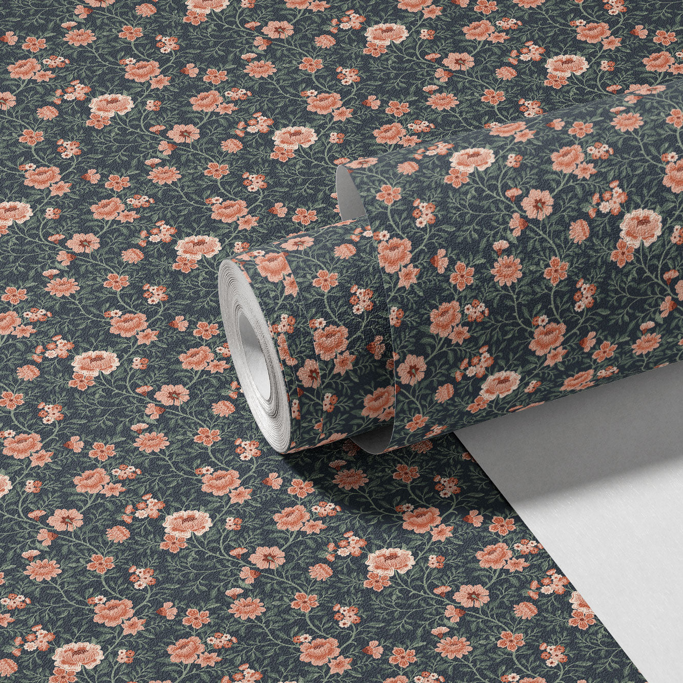 Annabelle Wallpaper in Terracotta Night