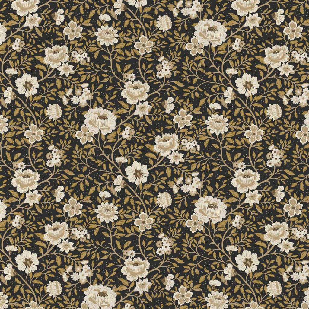 Annabelle Wallpaper in Charcoal Marigold