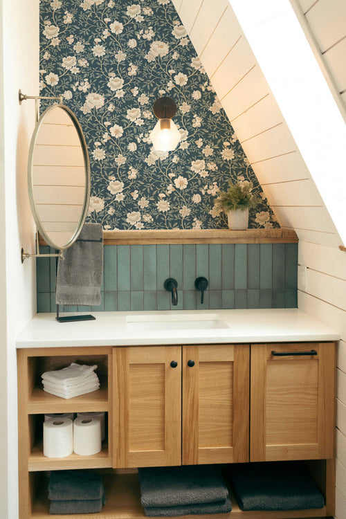Annabelle Wallpaper in Dusty Slate