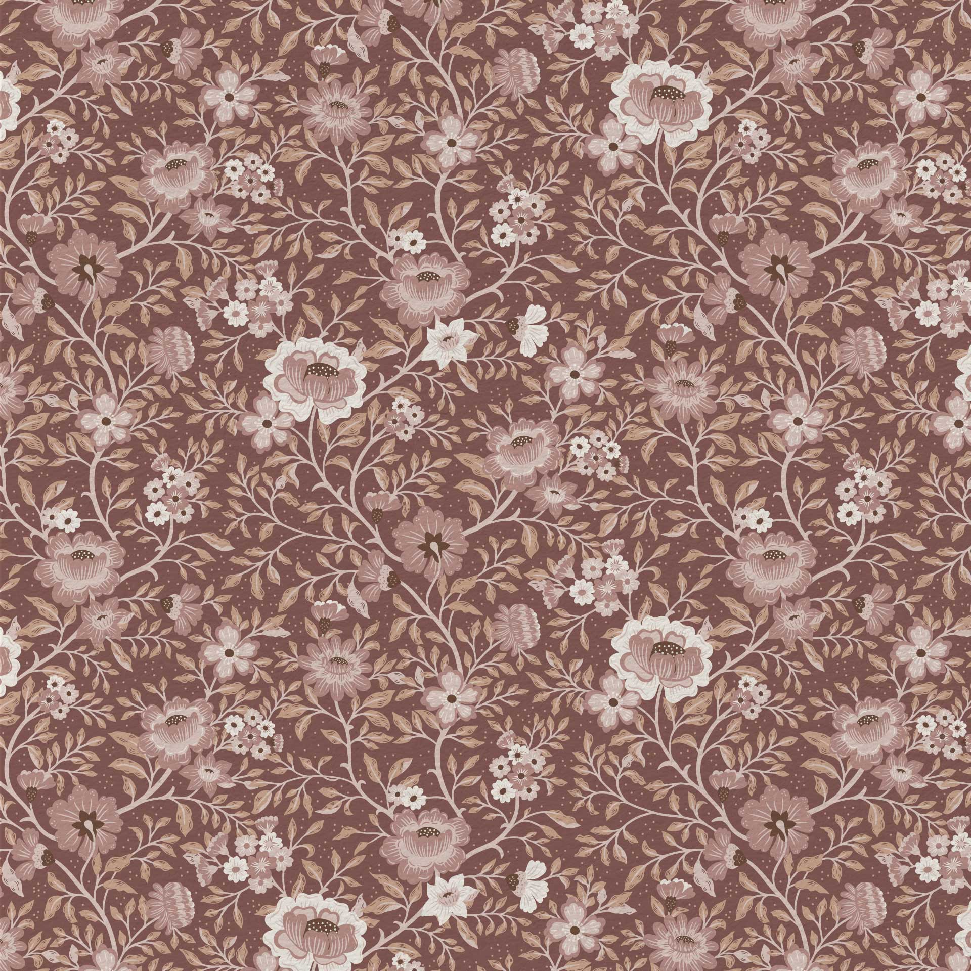 Annabelle Wallpaper in Plumwood Rose