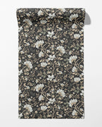 Camellia Study Wallpaper in Coal Cream Olive