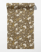 Camellia Study Wallpaper in Golden Vine