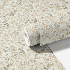 Camellia Study Wallpaper in Natural Linen