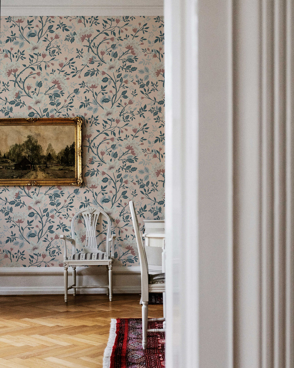 Camellia Study Wallpaper in Petal Cream