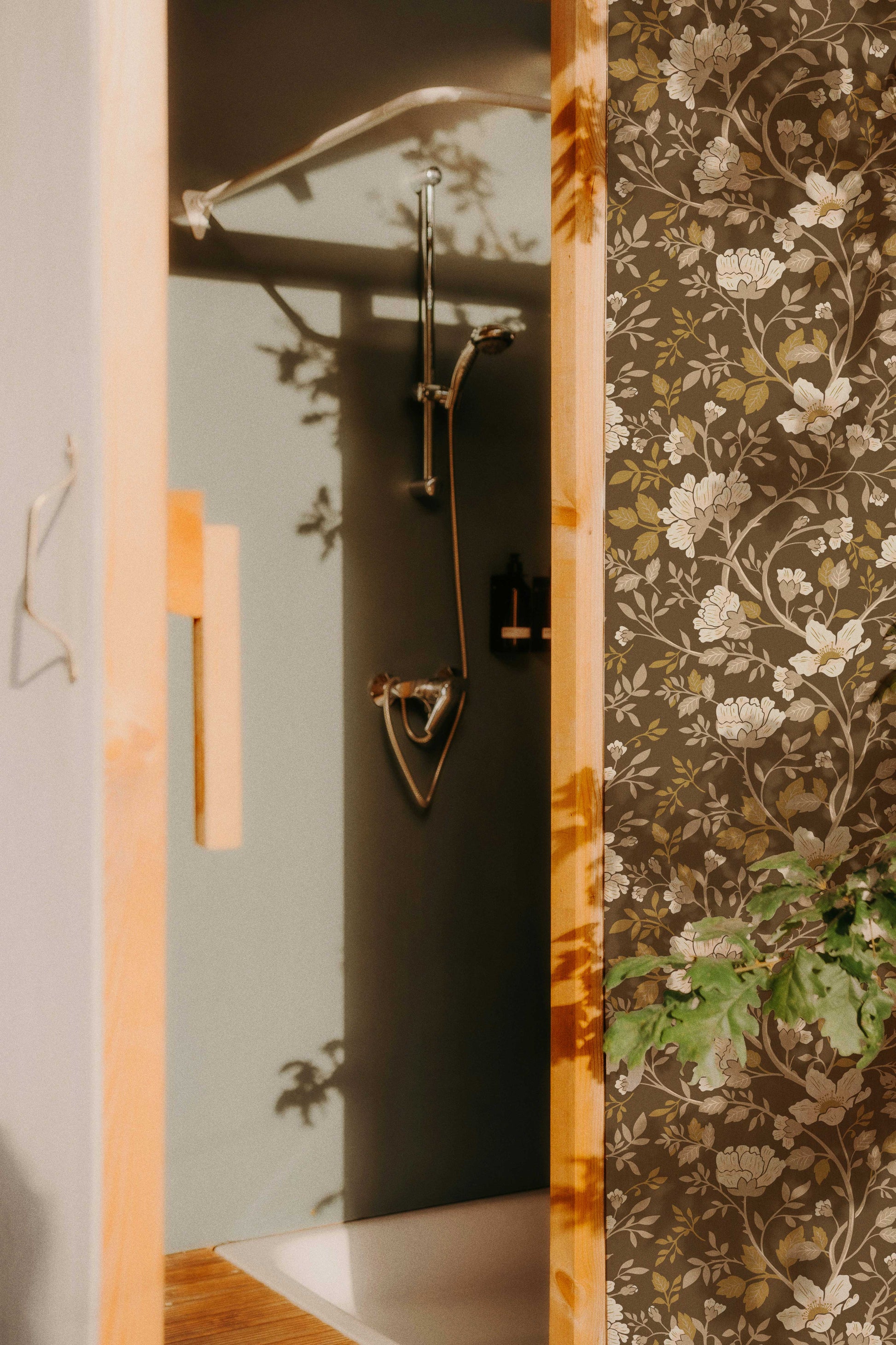 Camellia Study Wallpaper in Golden Vine