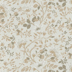 Camellia Study Wallpaper in Natural Linen