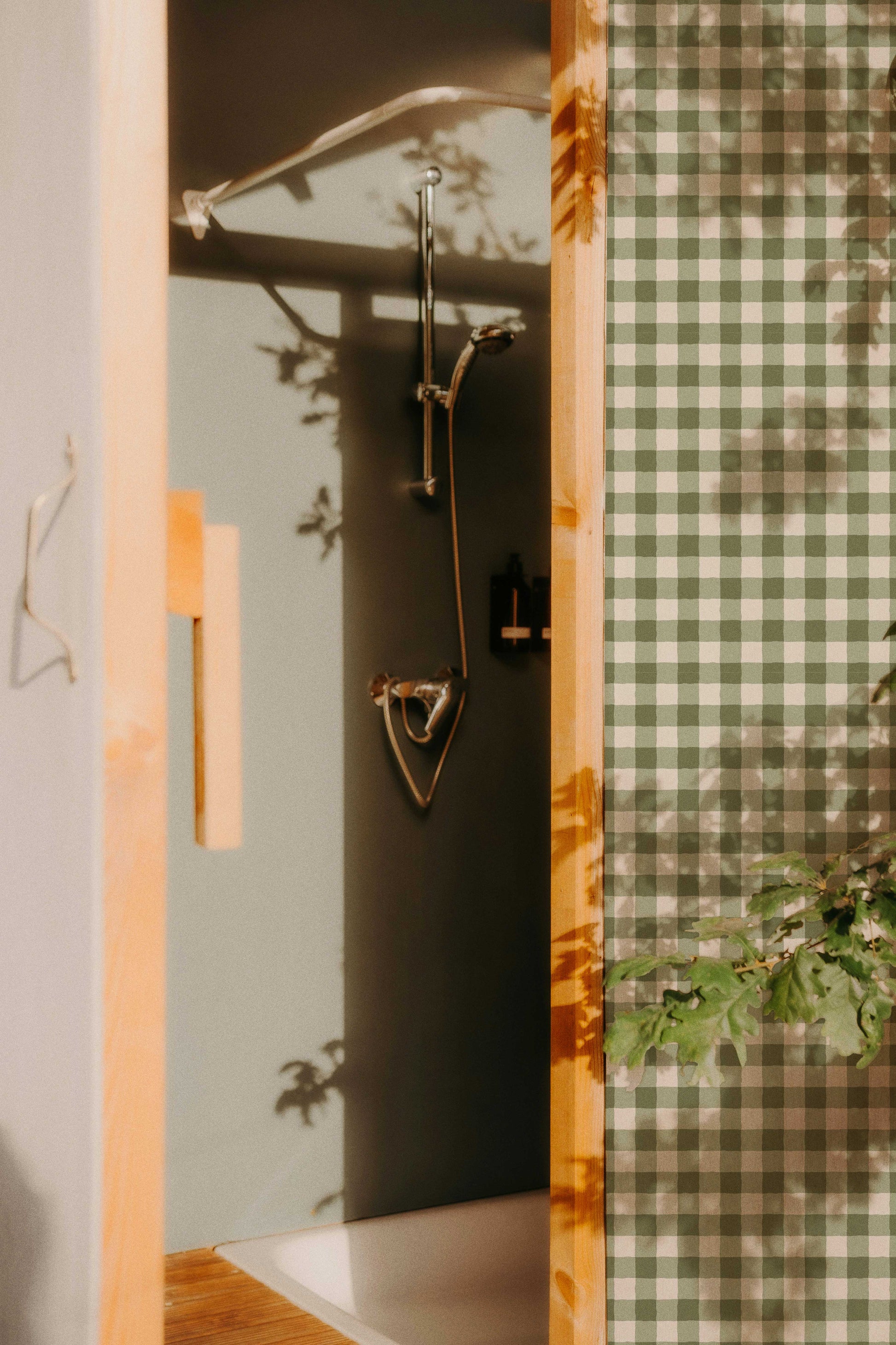 Garden Window Wallpaper in Pear Stem