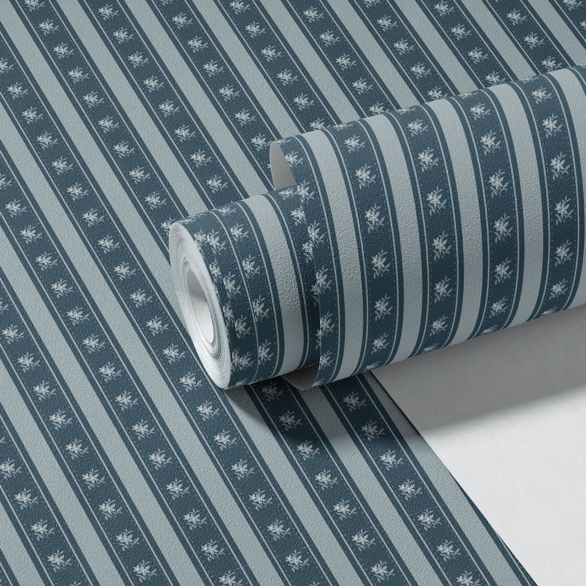 Glasshouse Stripe in Nocturne Blue