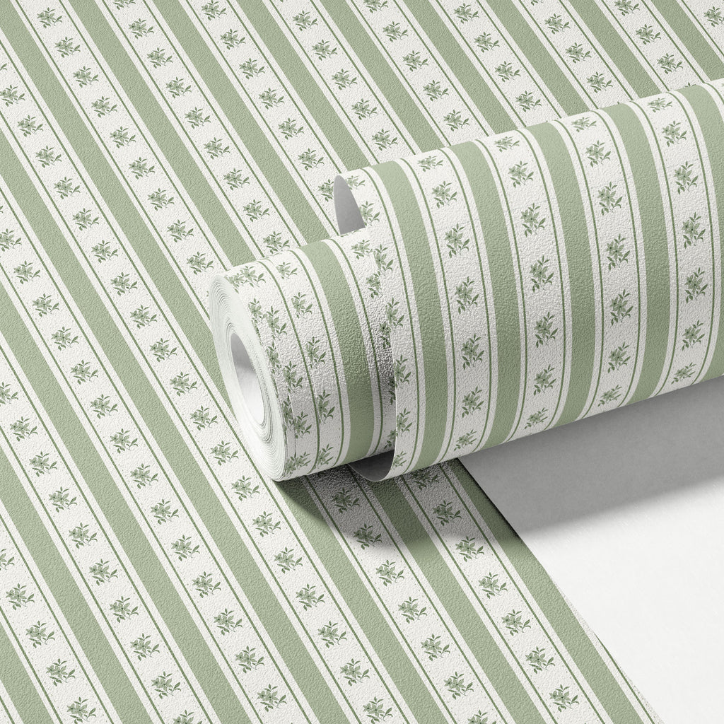 Glasshouse Stripe in Olive Feather