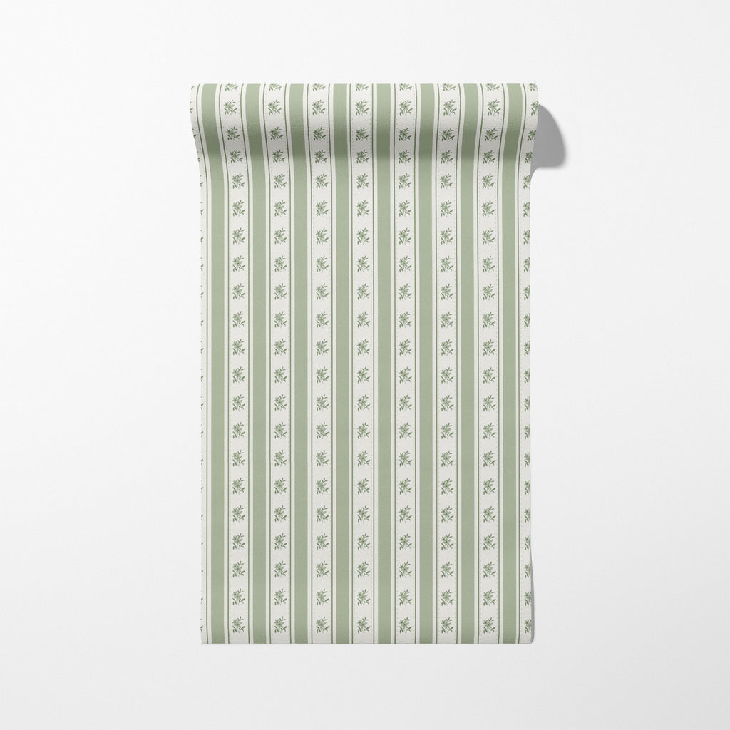 Glasshouse Stripe in Olive Feather