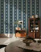 Glasshouse Stripe in Nocturne Blue
