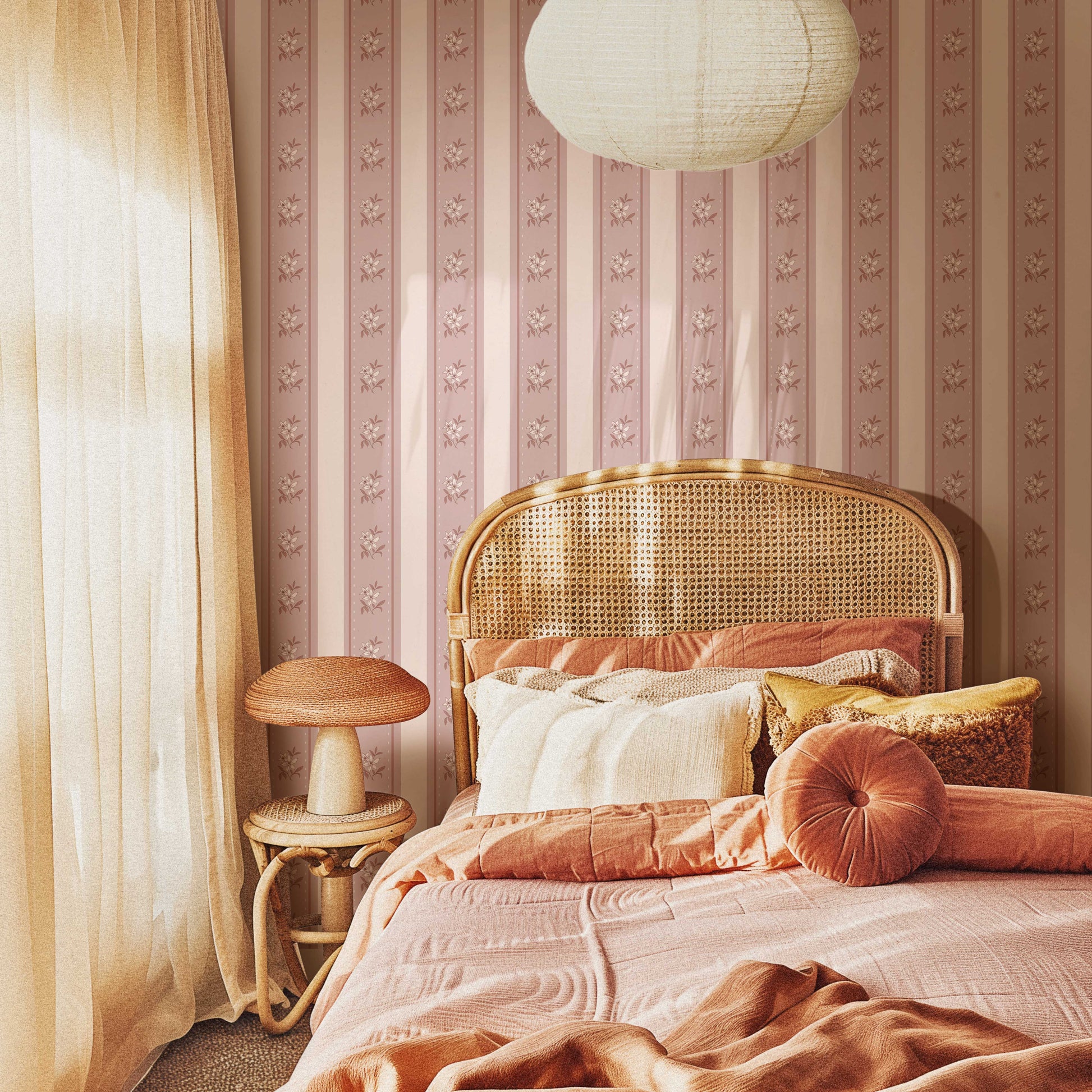Glasshouse Stripe in Old Rose Clay