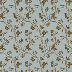Lunaria Vine Wallpaper in Blue Thistle
