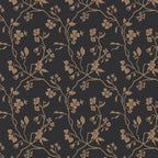 Lunaria Vine Wallpaper in Coal Rose