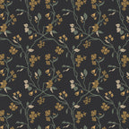 Lunaria Vine Wallpaper in Iron Slate