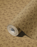 Lunaria Vine Wallpaper in Ochre Bloom