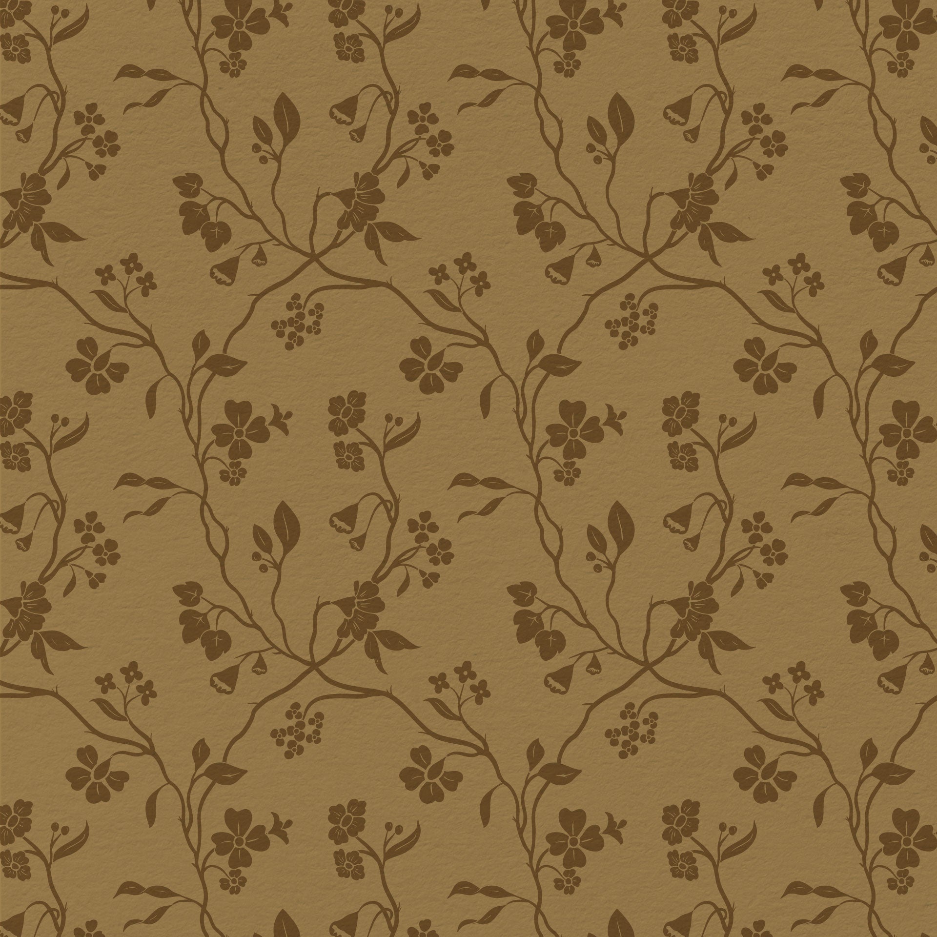 Lunaria Vine Wallpaper in Ochre Bloom