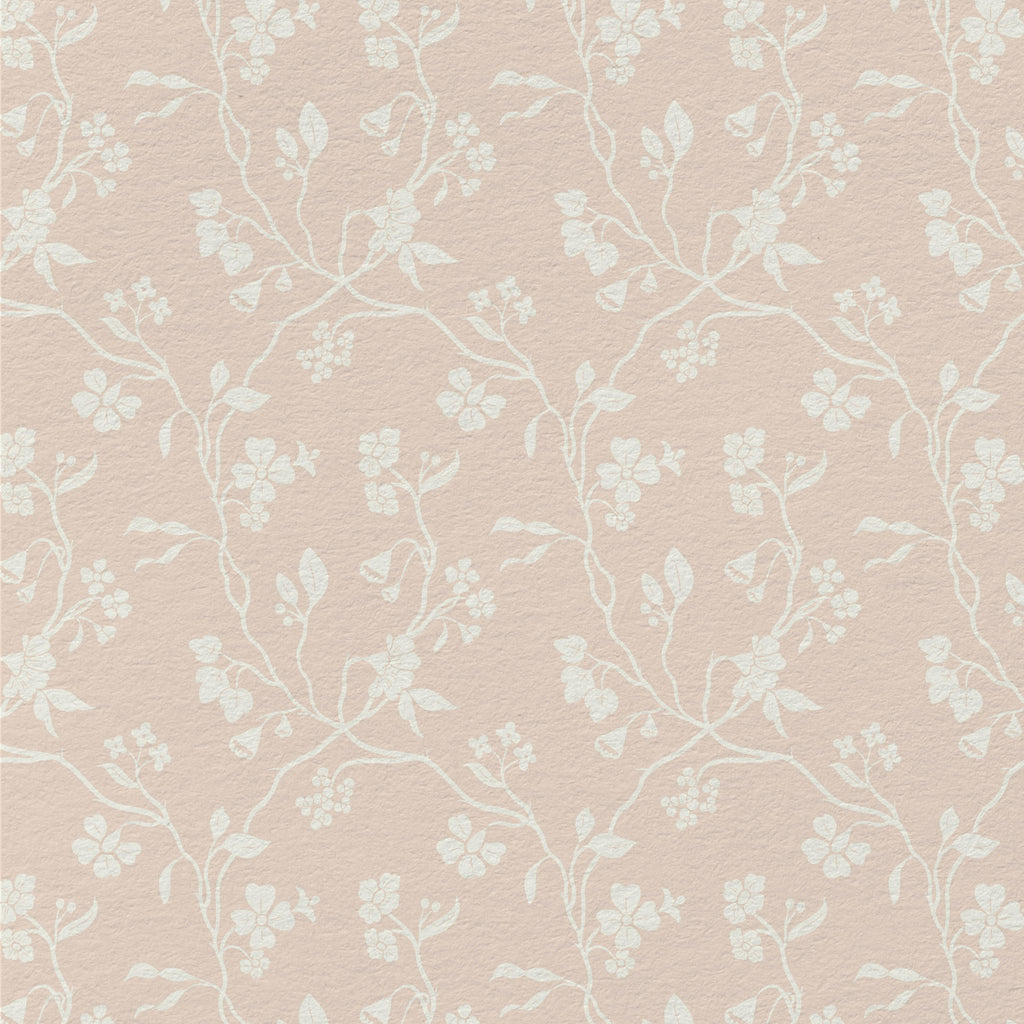 Lunaria Vine Wallpaper in Rose Bisque