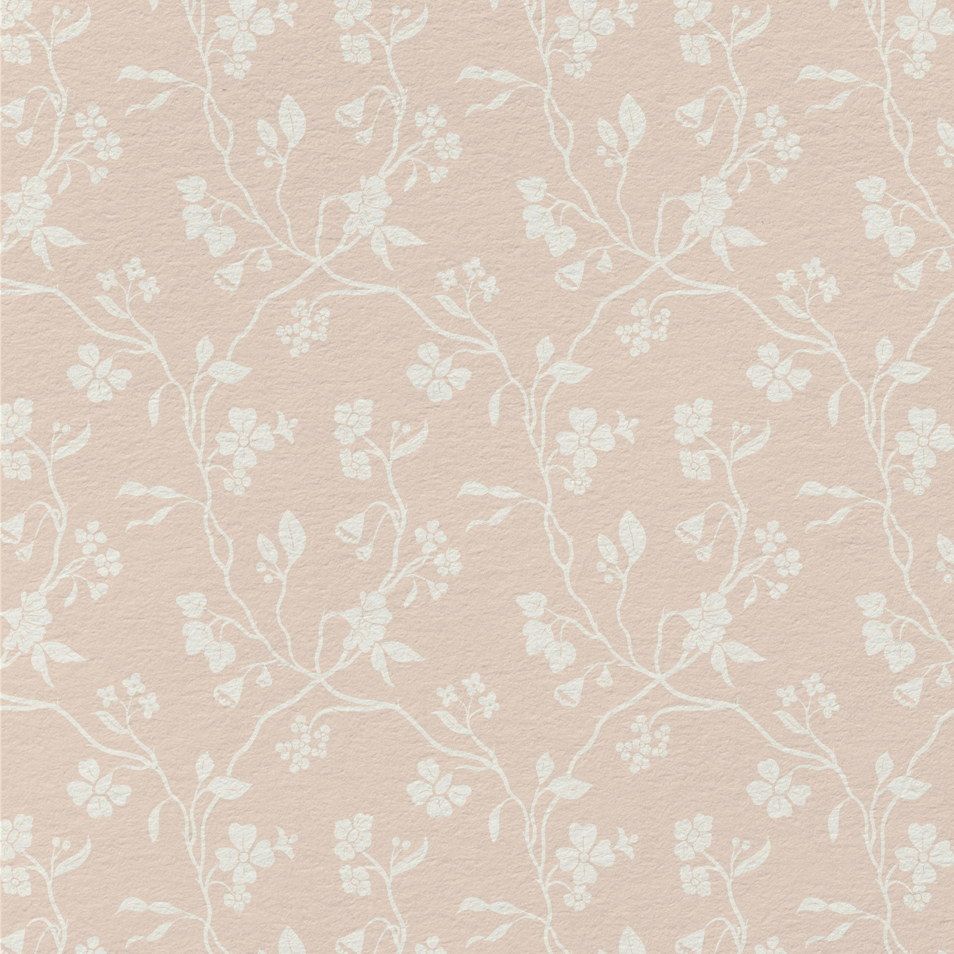 Lunaria Vine Wallpaper in Rose Bisque