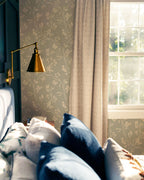 Lunaria Vine Wallpaper in Silver Mist