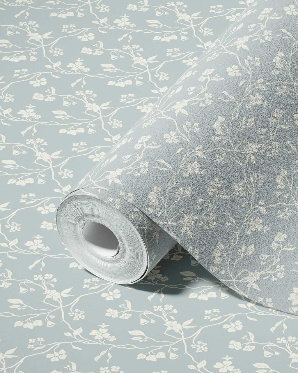Lunaria Vine Wallpaper in Silver Mist