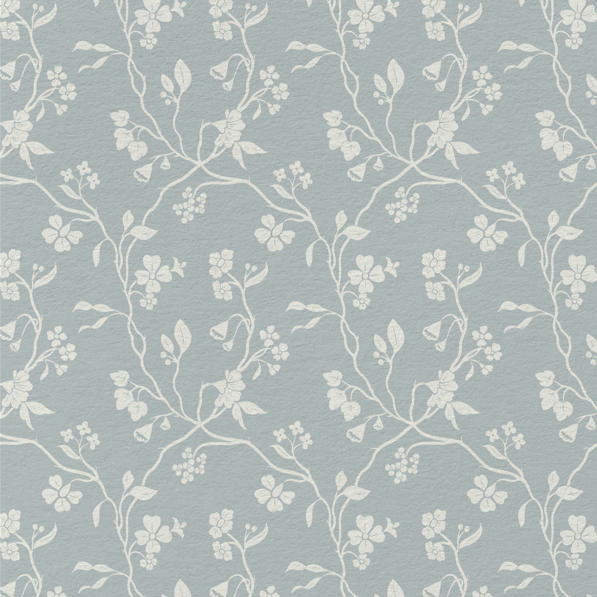 Lunaria Vine Wallpaper in Silver Mist