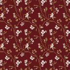 Lunaria Vine Wallpaper in Tuscan Merlot