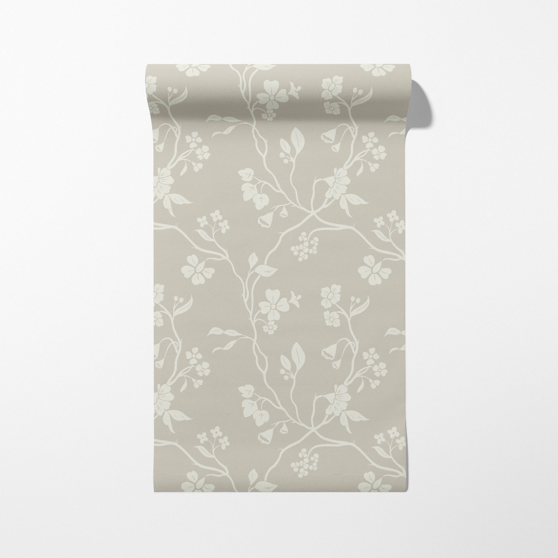 Lunaria Vine Wallpaper in Weathered Clay
