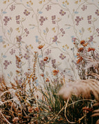 Lunaria Vine Wallpaper in Wildflower Cream