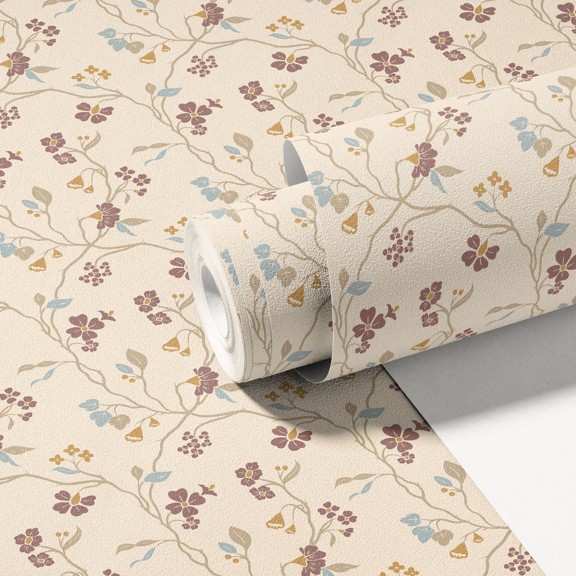 Lunaria Vine Wallpaper in Wildflower Cream