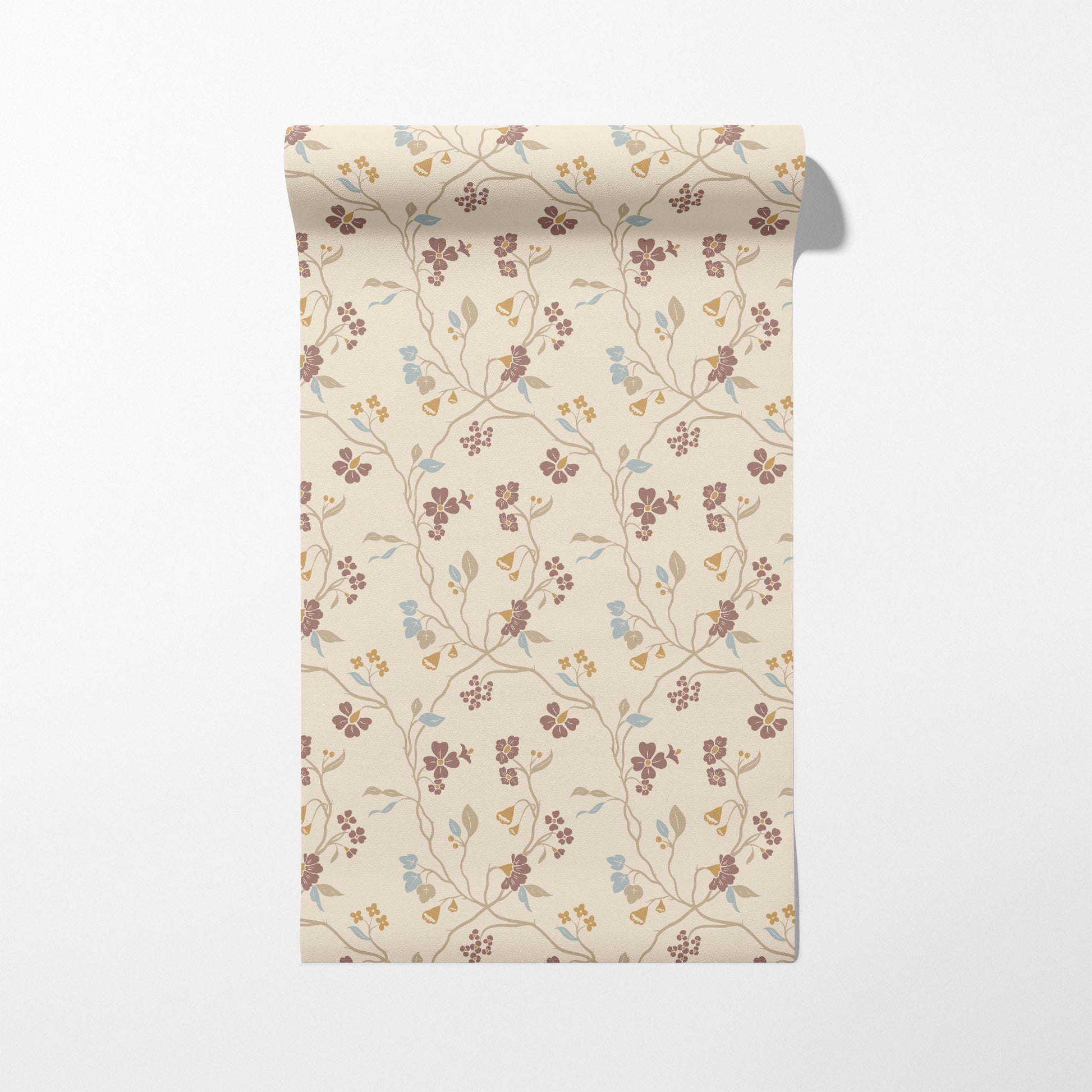 Lunaria Vine Wallpaper in Wildflower Cream
