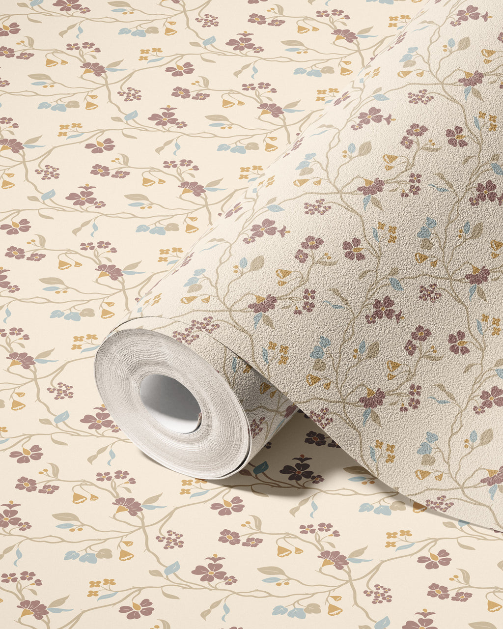 Lunaria Vine Wallpaper in Wildflower Cream