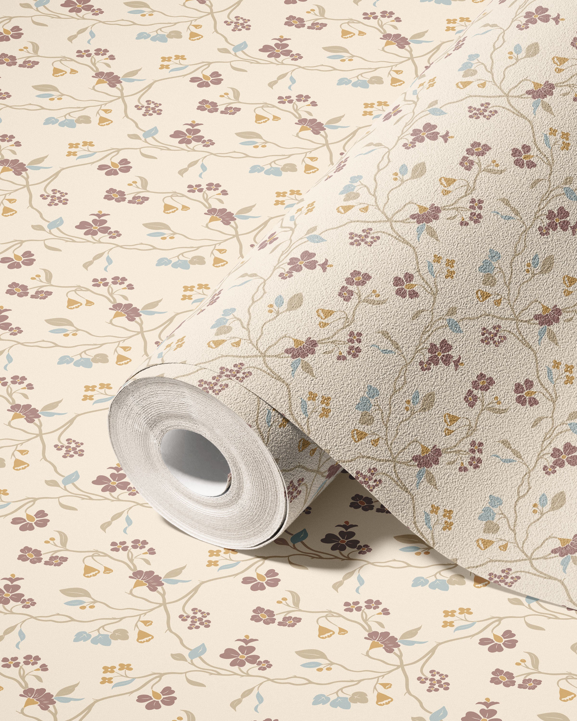 Lunaria Vine Wallpaper in Wildflower Cream