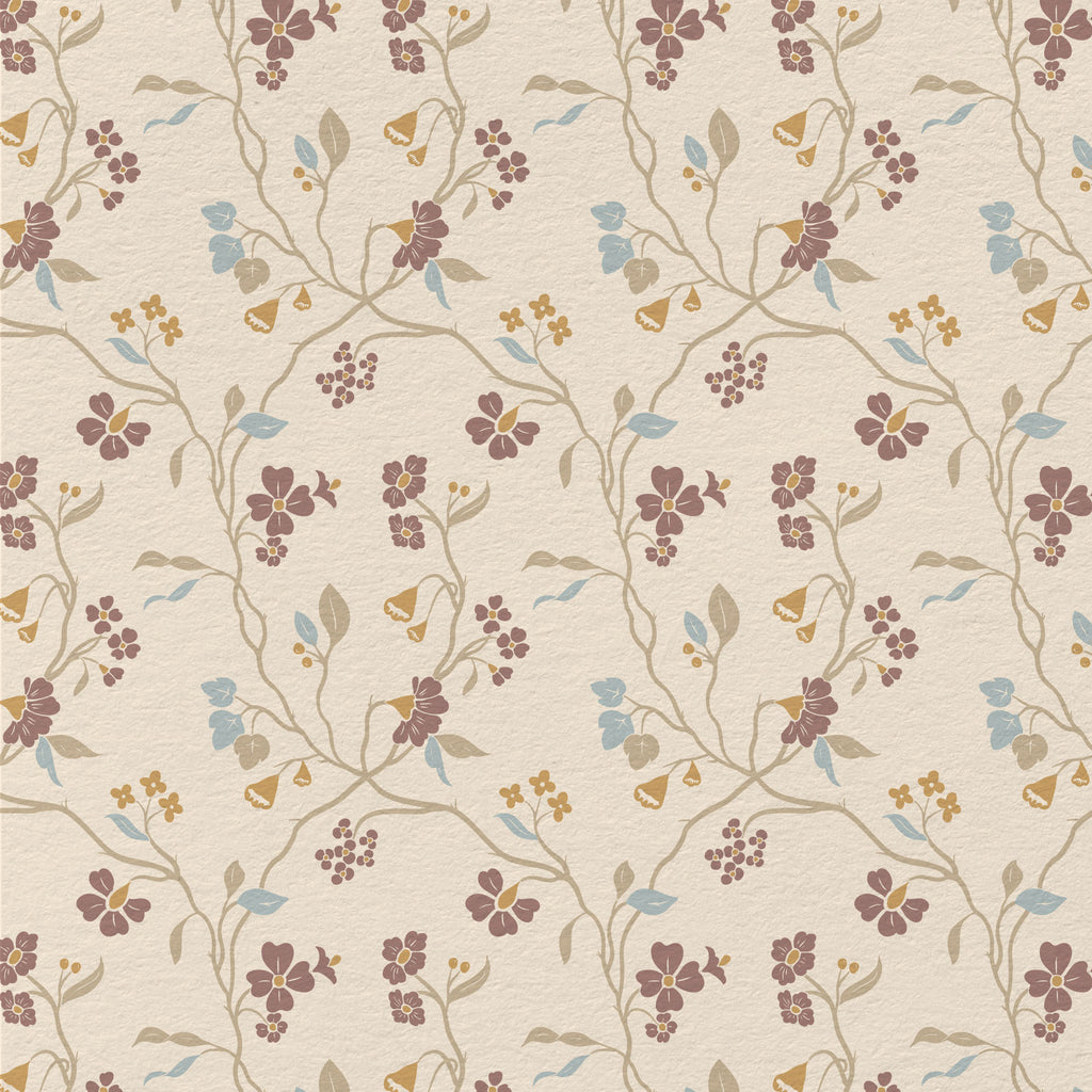 Lunaria Vine Wallpaper in Wildflower Cream