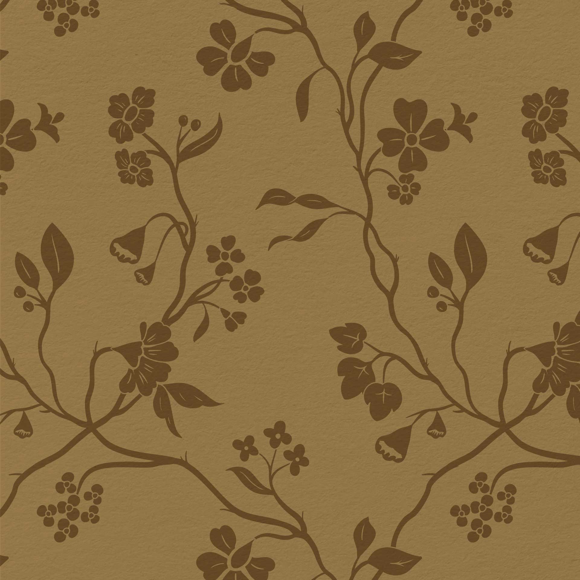 Lunaria Vine Wallpaper in Ochre Bloom