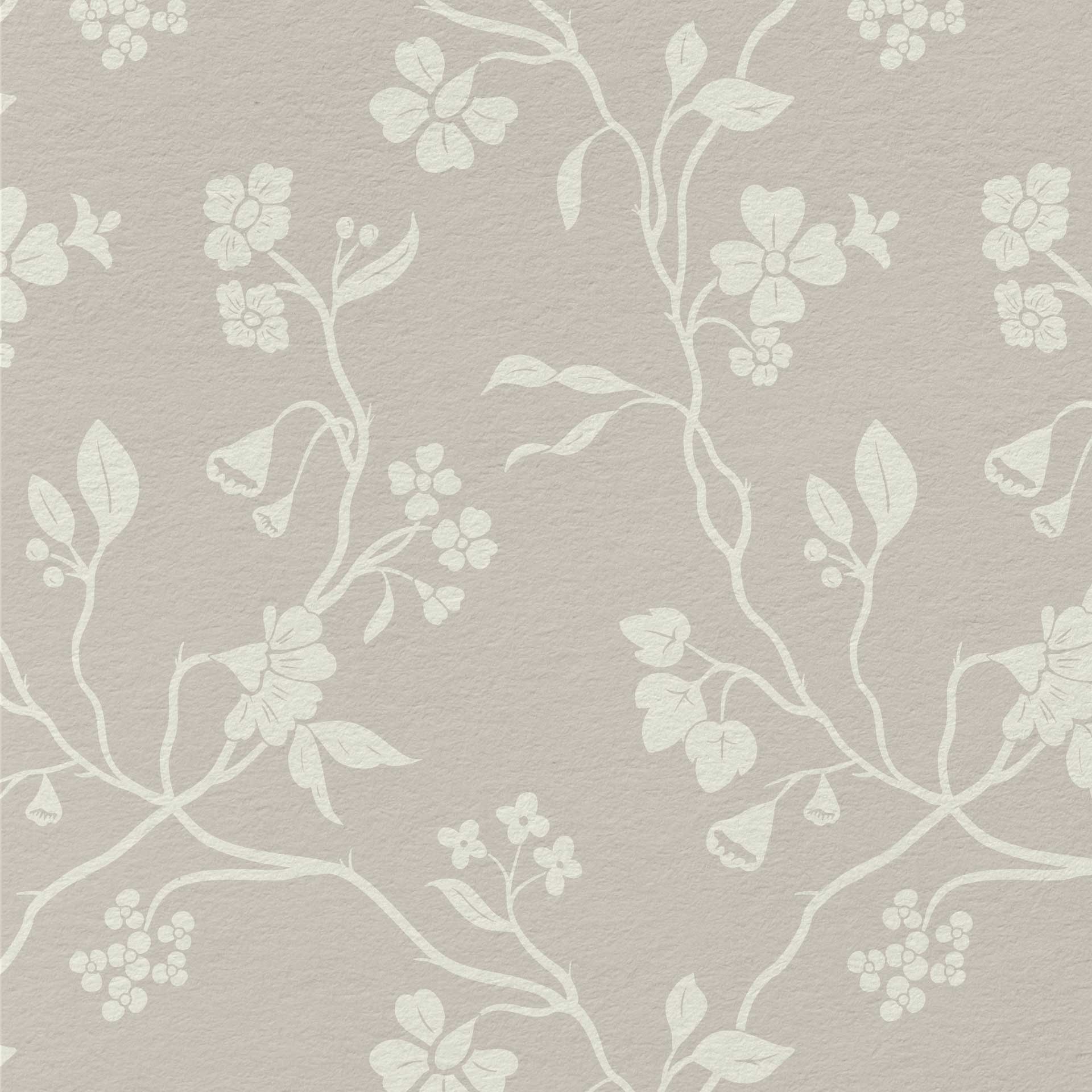 Lunaria Vine Wallpaper in Weathered Clay