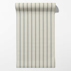 Moulding Line Wallpaper in Dusty Blue