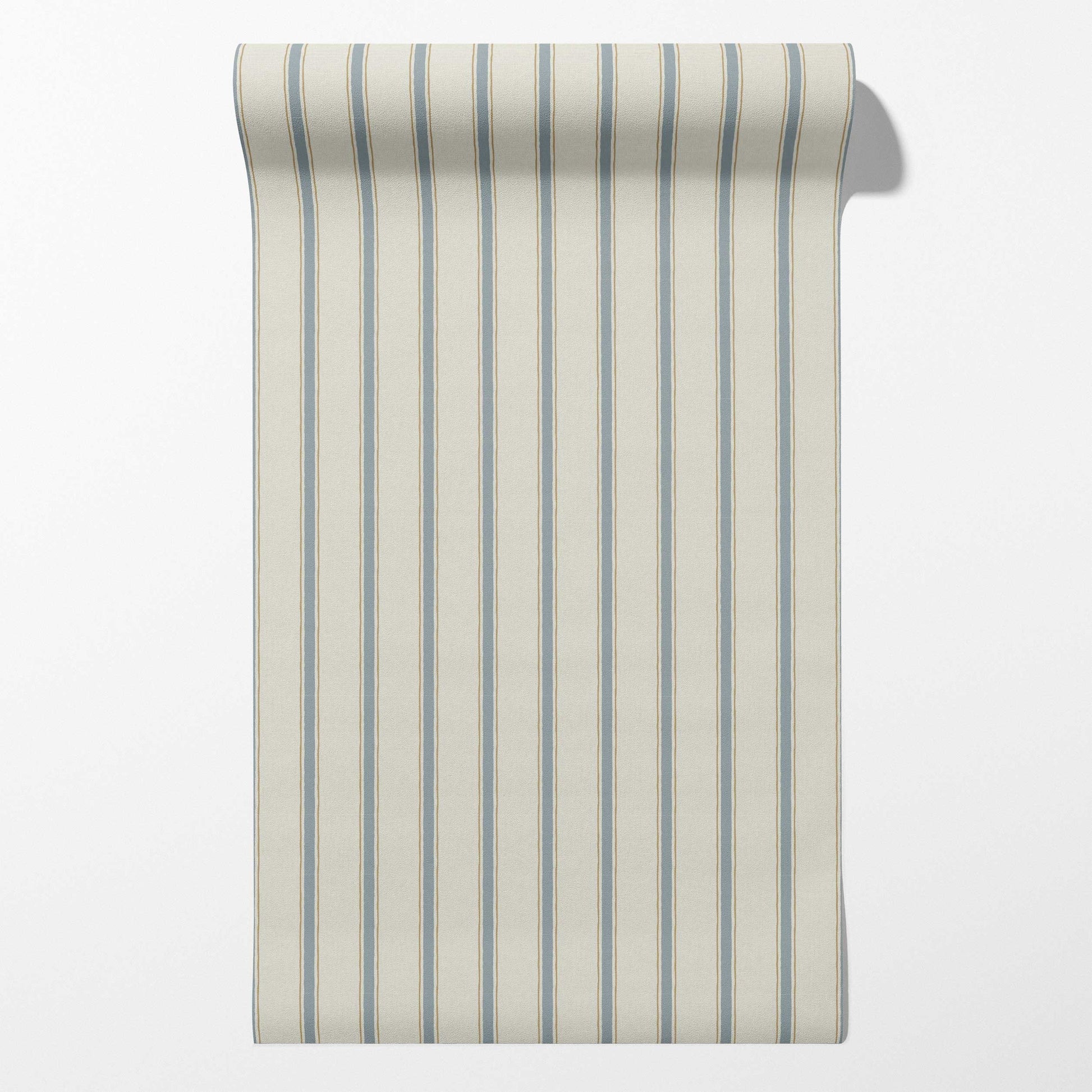 Moulding Line Wallpaper in Dusty Blue