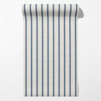 Moulding Line Wallpaper in French Indigo Clay