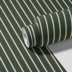 Moulding Line Wallpaper in Library Green