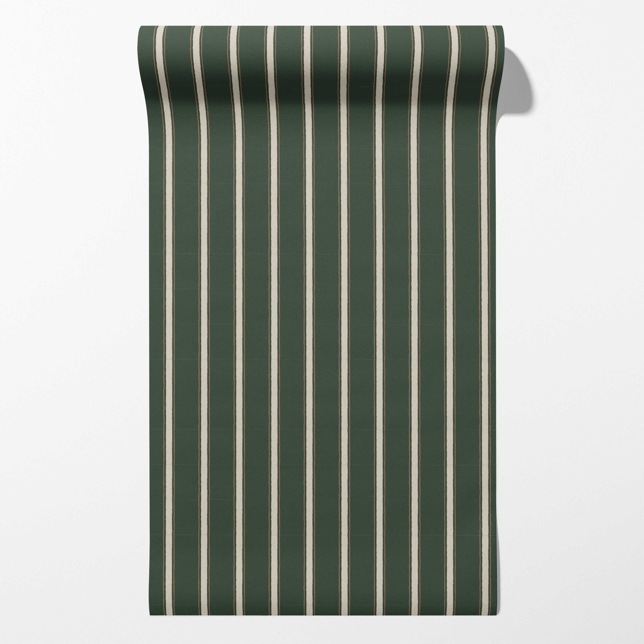 Moulding Line Wallpaper in Library Green