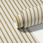 Moulding Line Wallpaper in Ochre Gold
