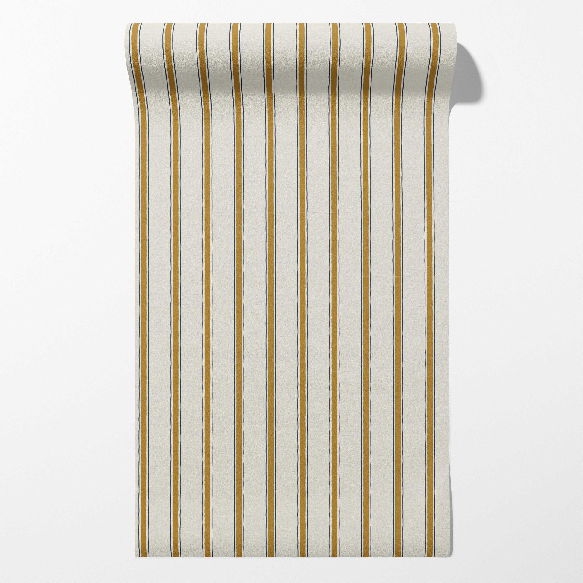 Moulding Line Wallpaper in Ochre Gold
