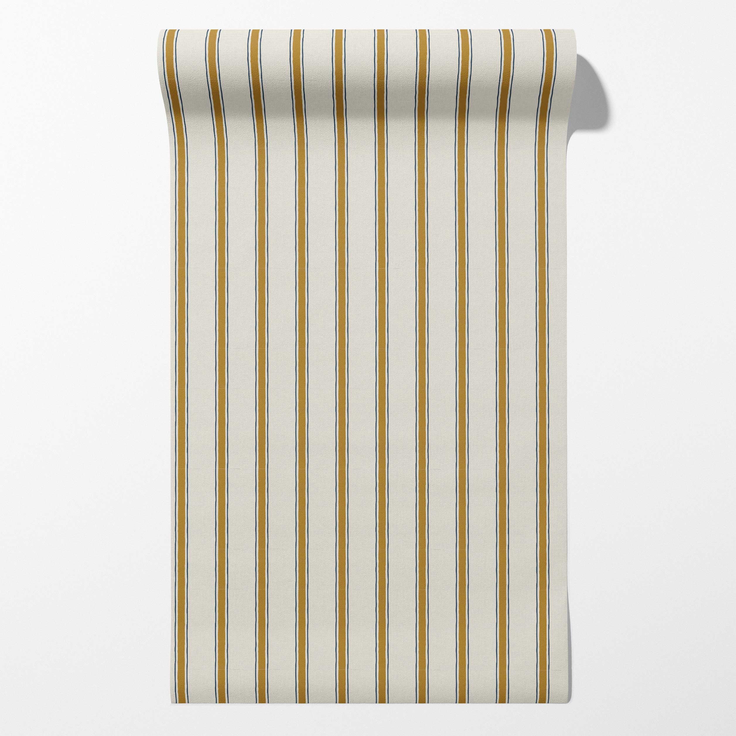 Moulding Line Wallpaper in Ochre Gold