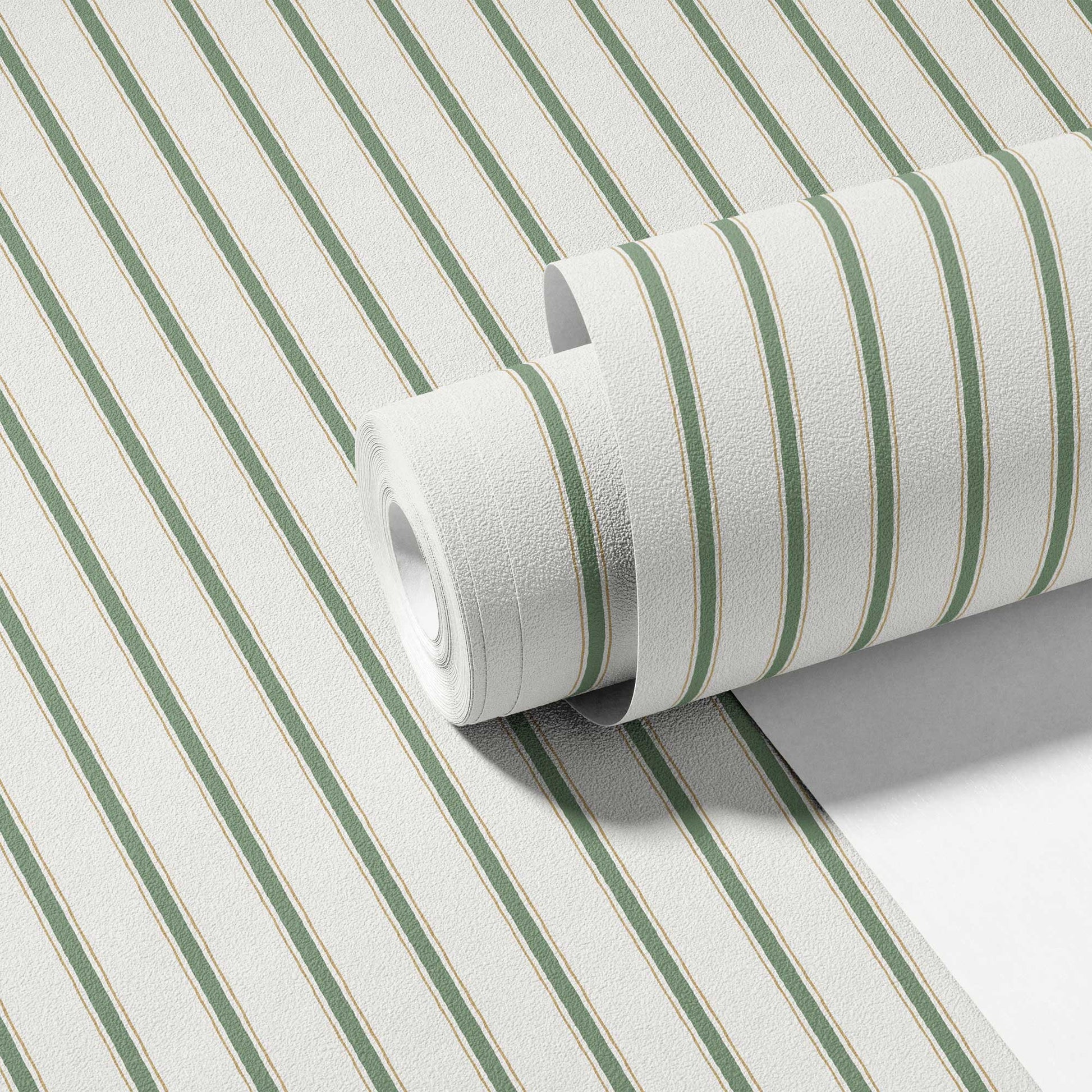 Moulding Line Wallpaper in Soft Sage